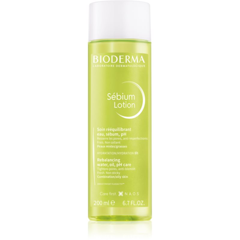 Bioderma Sébium Lotion arcvíz a vegyes és zsíros bőr egyensúlyának helyreállításához 200 ml-Eredeti