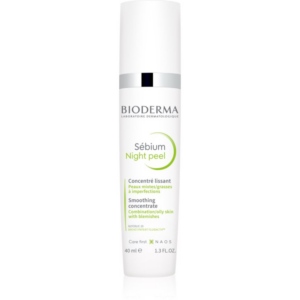 Bioderma Sébium Night Peel feszesítő hámlasztó szérum a bőr tökéletlenségei ellen 40 ml-Eredeti