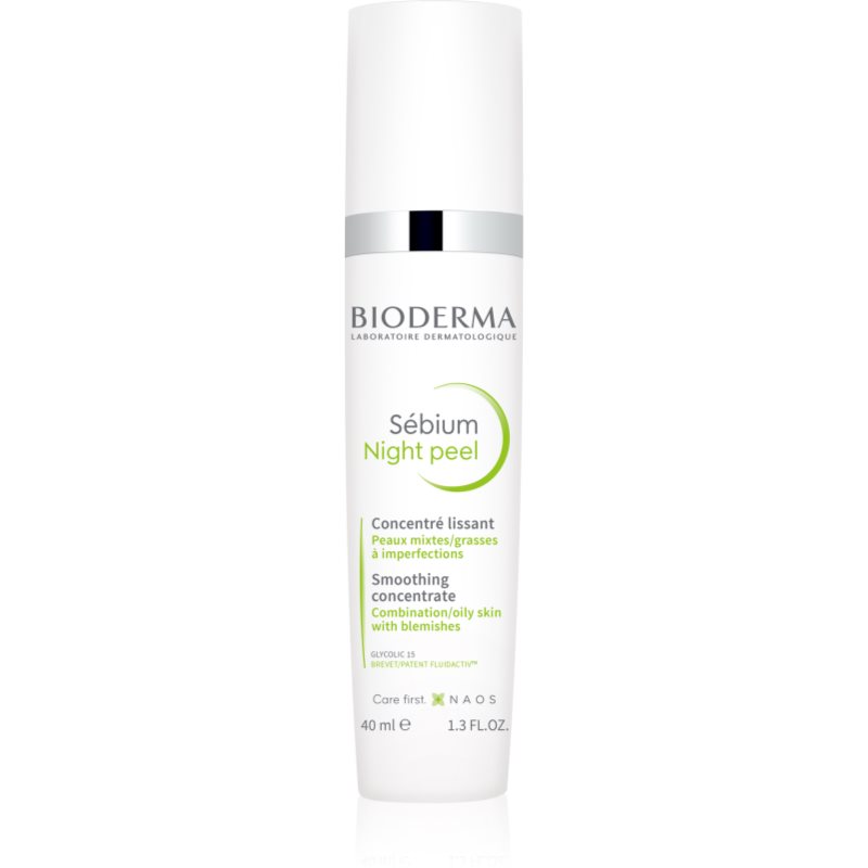 Bioderma Sébium Night Peel feszesítő hámlasztó szérum a bőr tökéletlenségei ellen 40 ml-Eredeti