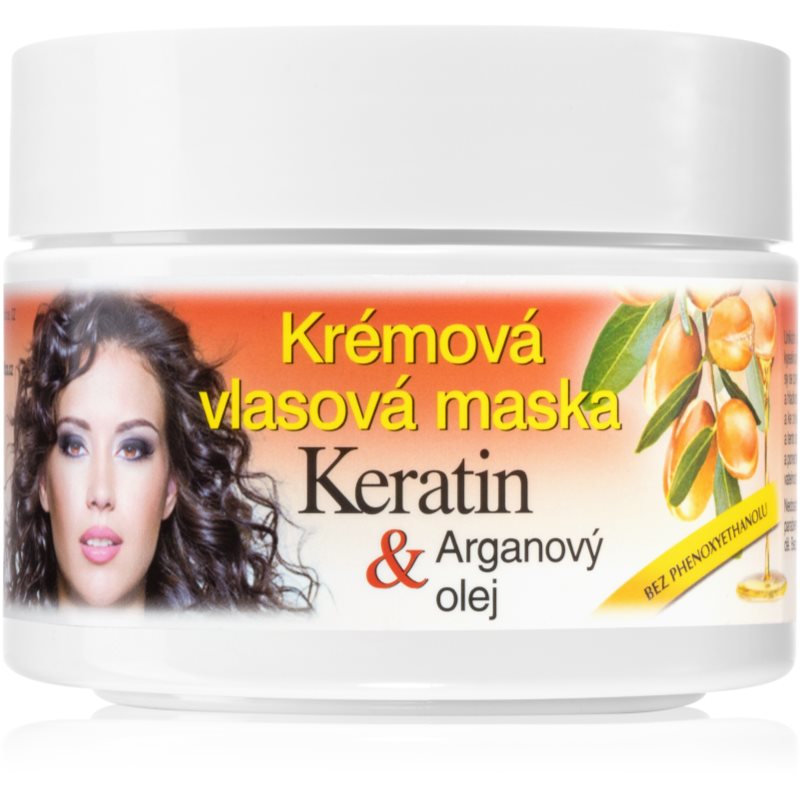 Bione Cosmetics Keratin + Argan regeneráló maszk hajra 260 ml-Eredeti