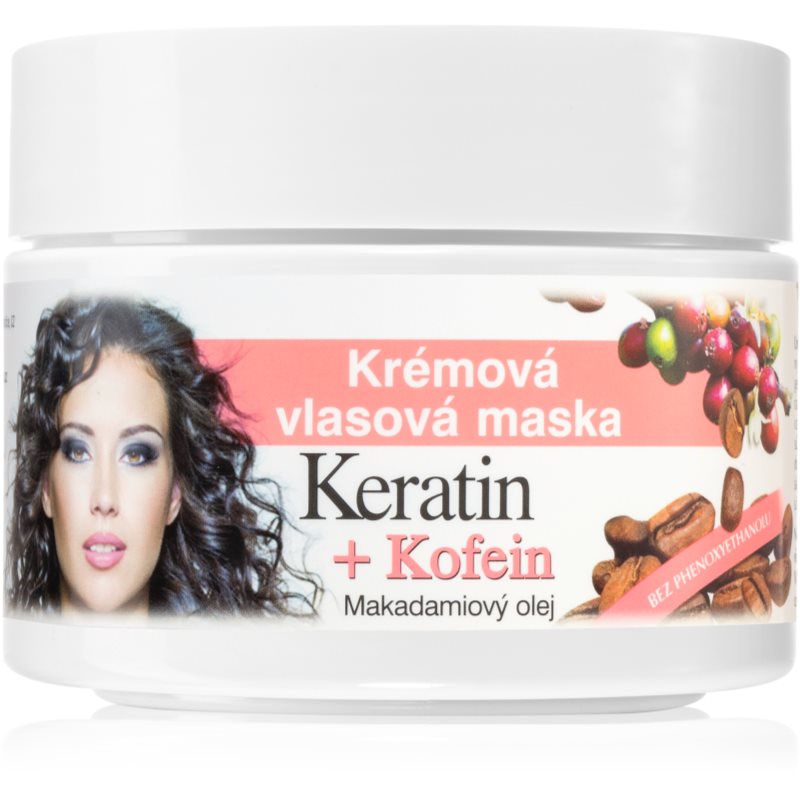 Bione Cosmetics Keratin + Kofein krémes maszk hajra 260 ml-Eredeti