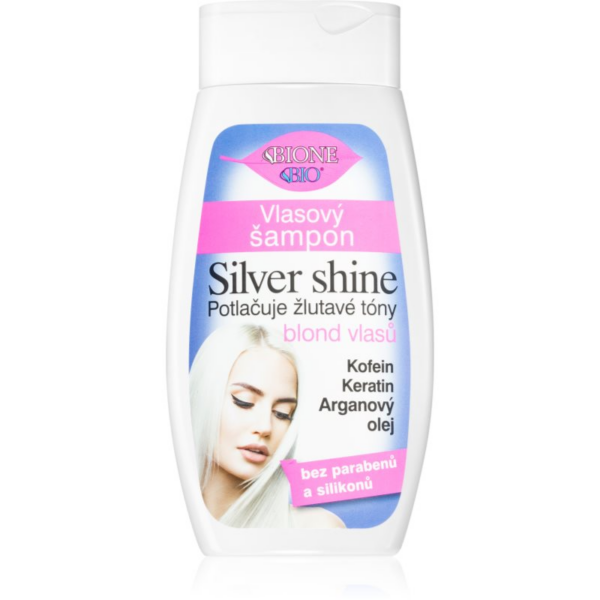 Bione Cosmetics Silver Shine sampon a sárga tónusok neutralizálására 260 ml-Ár