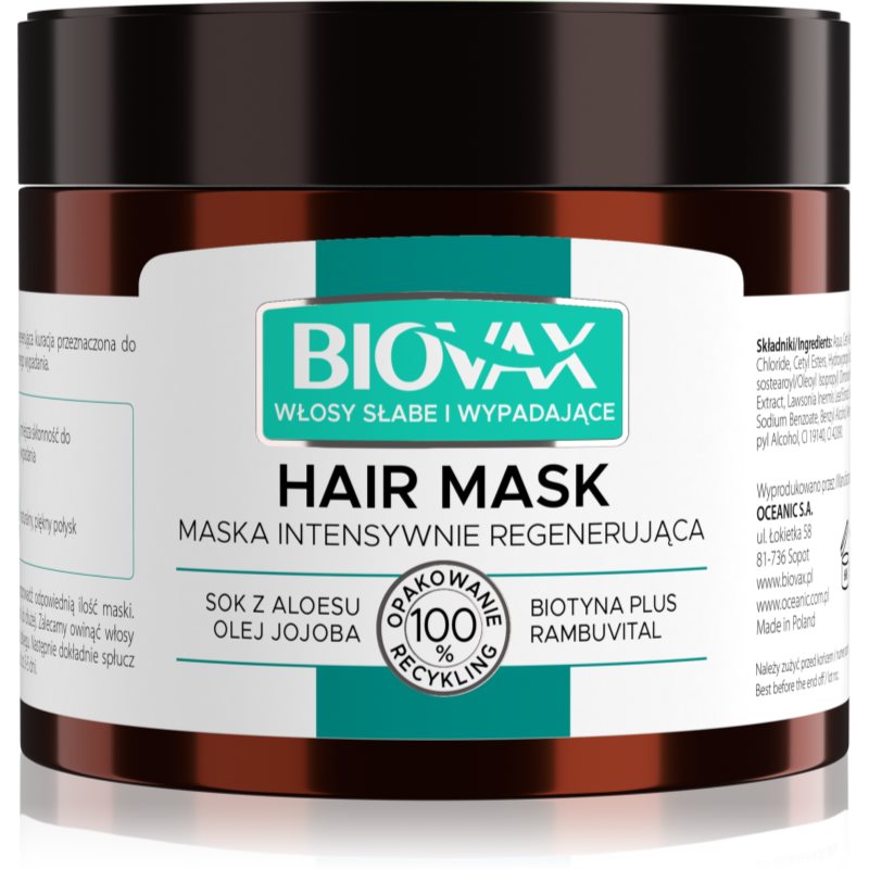 Biovax Falling Hair erősítő maszk hajhullás ellen 250 ml