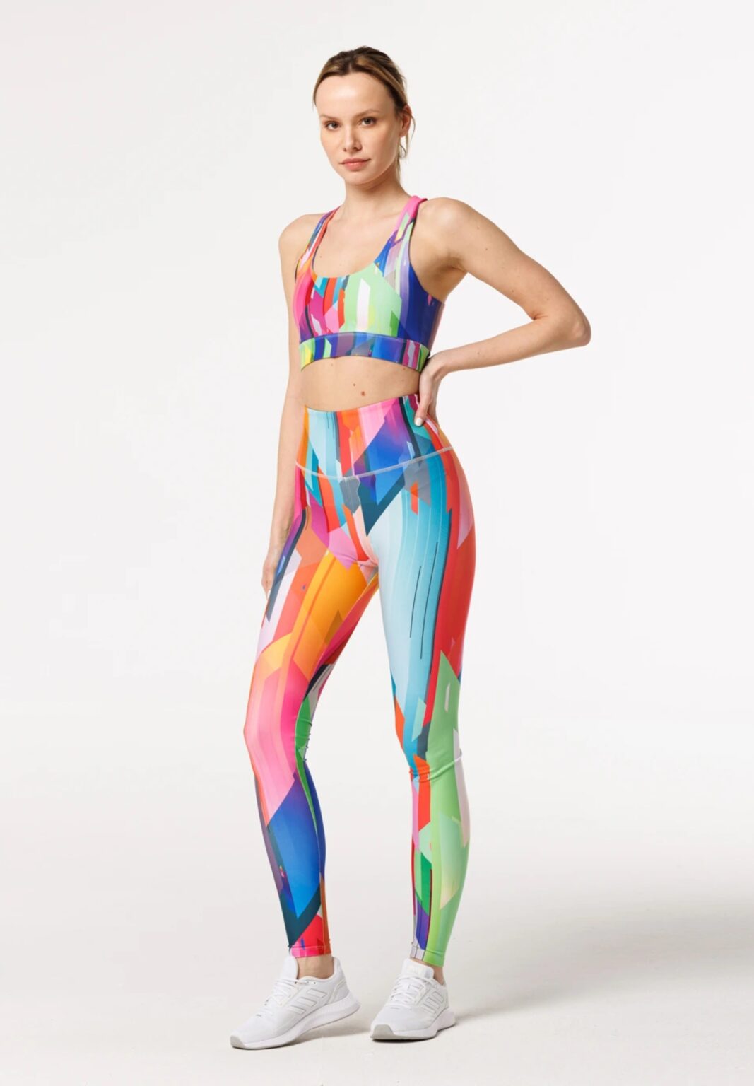 Bittersweet Paris Woman's Geometric Explosion High Waist Leggings CPW-HL-PR BSP205