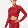 Bittersweet Paris Woman's Skin Gaia Longsleeve Top GLT-C-Print BSP245