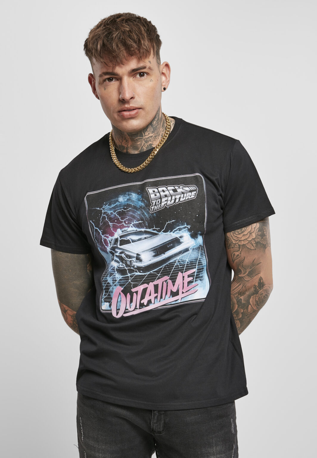 Black Back To The Future Outatime T-Shirt
