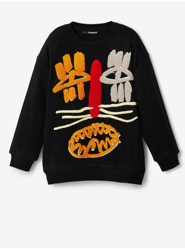 Black Boys Patterned Sweatshirt Desigual Mapue - Boys