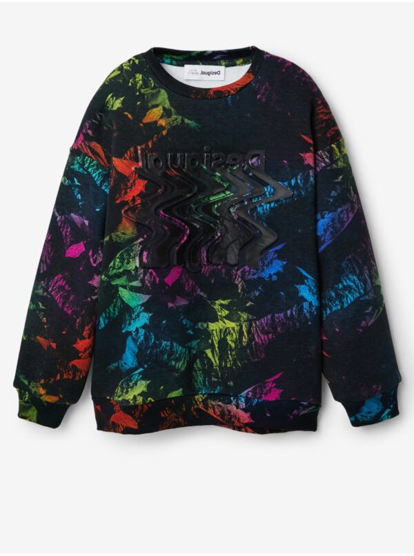Black Boys Patterned Sweatshirt Desigual Vesubio - Boys