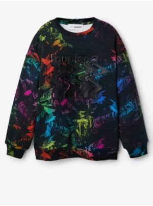 Black Boys Patterned Sweatshirt Desigual Vesubio - Boys