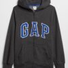 Black Boys' Sweatshirt GAP Logo Zip Hoodie