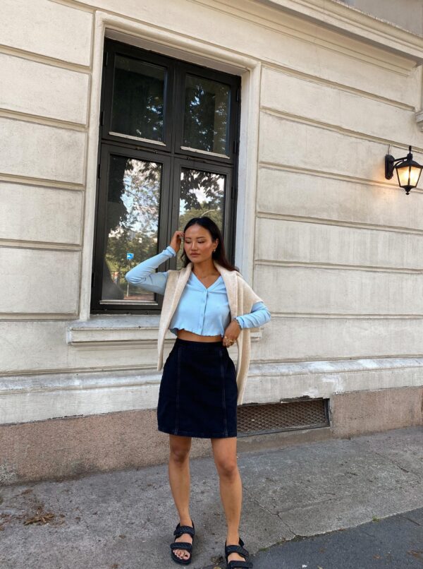 Black Denim Skirt Noisy May Peri - Women