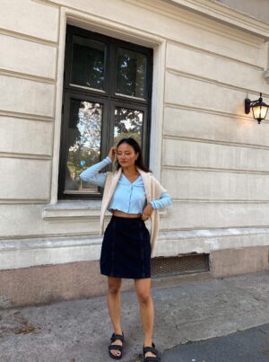 Black Denim Skirt Noisy May Peri - Women