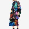 Black Desigual Manchas Colima Womens Patterned Poncho - Women