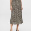 Black Floral Materie Midi Skirt Mama.licious Phina - Women