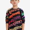 Black Kids Patterned Sweatshirt Desigual Sweat Xocolat - Boys