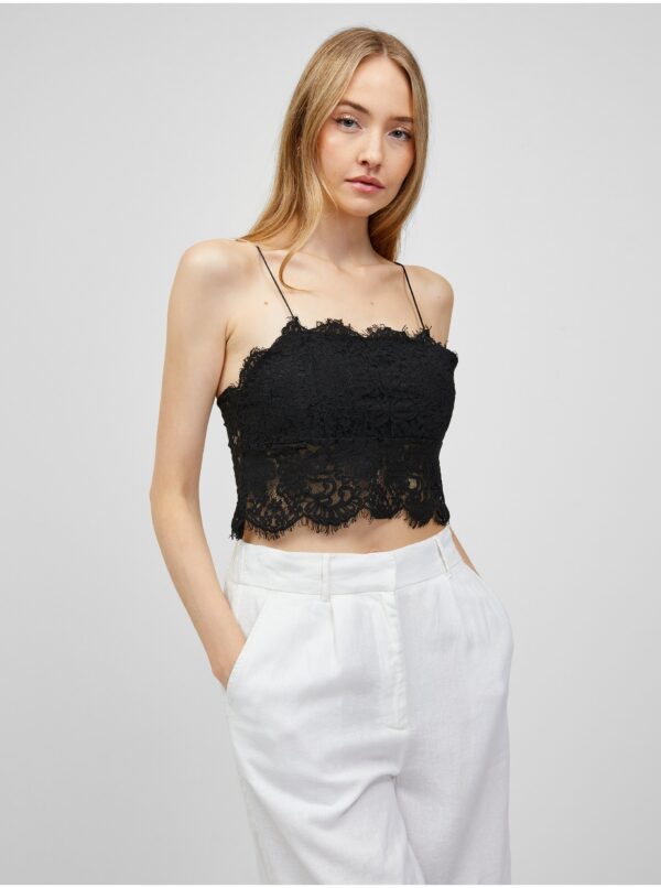Black Lace Top Pieces Aura - Women