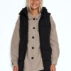 Black Ladies Quilted Vest Noisy May Aurora - Ladies