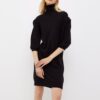 Black Ladies Sweater Dress with Balloon Sleeves Liu Jo - Women