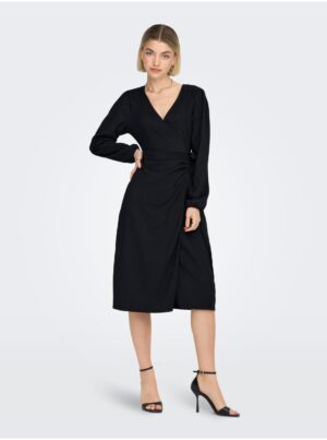 Black Ladies Wrap Dress ONLY Merle - Women