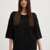 Black Loose Blouse with Neckline Noisy May City - Women