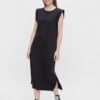 Black Maxi Dress with Slit Pieces Temmo - Women