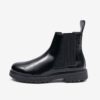 Black Men's Diesel Leather Ankle Boots - Men's