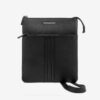 Black Men's Leather Crossbody Bag Geox - Men