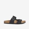 Black Men's Leather Slippers Geox Ghita - Men's