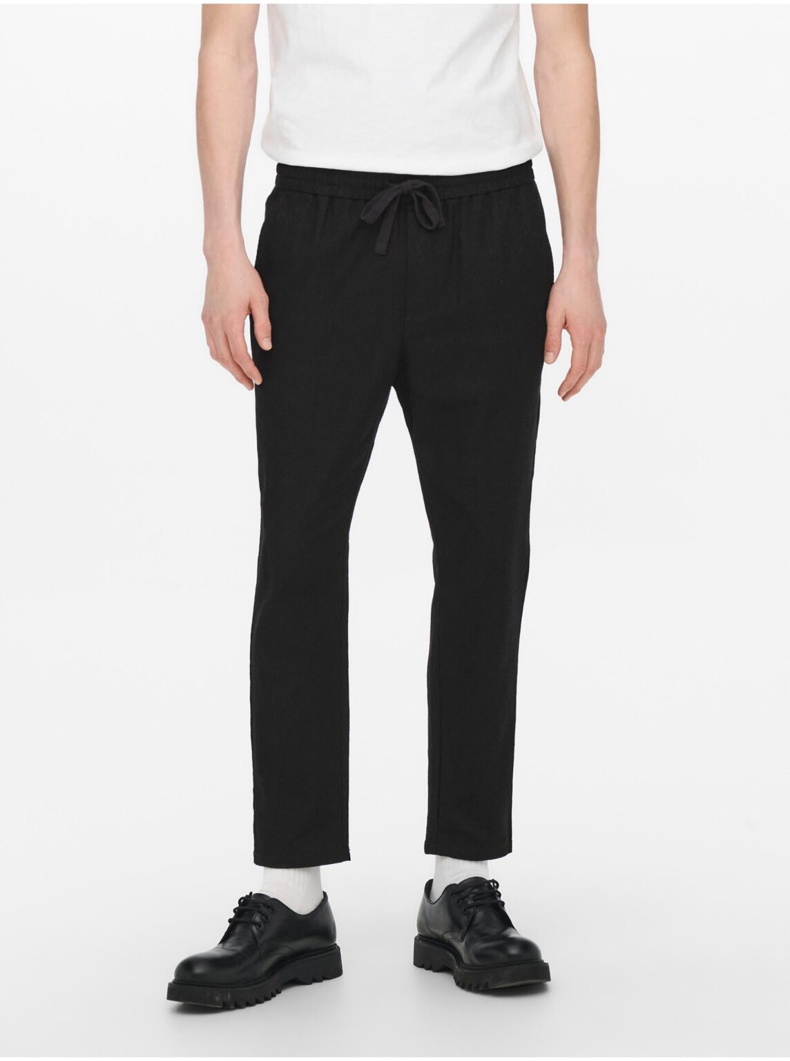 Black ONLY & SONS Linus trousers - Men's