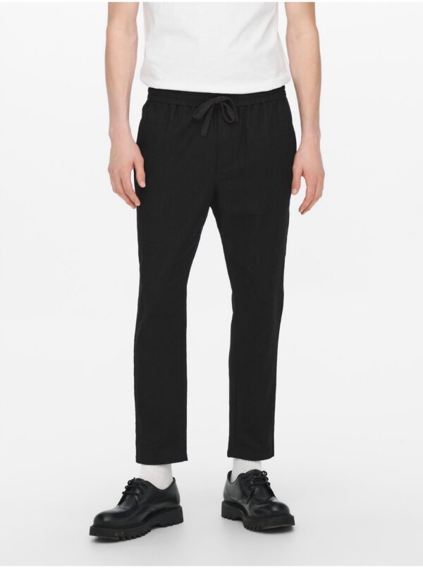 Black ONLY & SONS Linus trousers - Men's