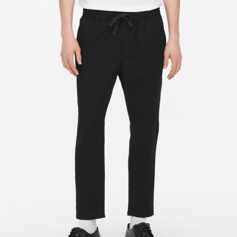 Black ONLY & SONS Linus trousers - Men's