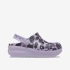 Black & Purple Girls' Patterned Slippers Crocs - Girls