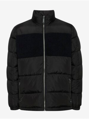 Black Quilted Jacket Blend - Men