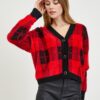 Black-Red Checkered Cardigan ORSAY - Ladies