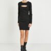 Black Sheath Dress with Guess Lana Cut - Women