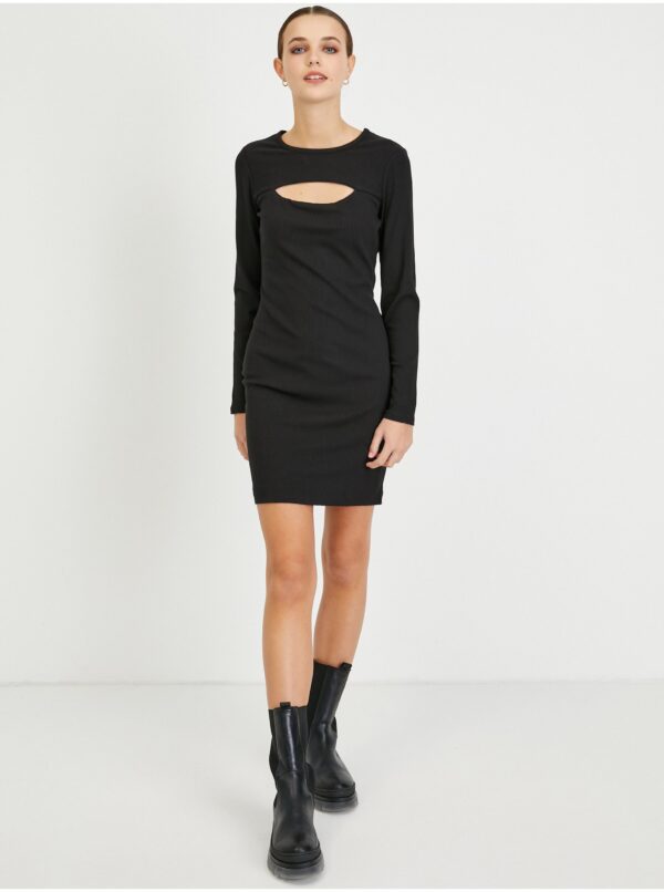 Black Sheath Dress with Guess Lana Cut - Women