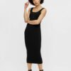 Black Sheath Midi Dress Pieces Kitte - Women