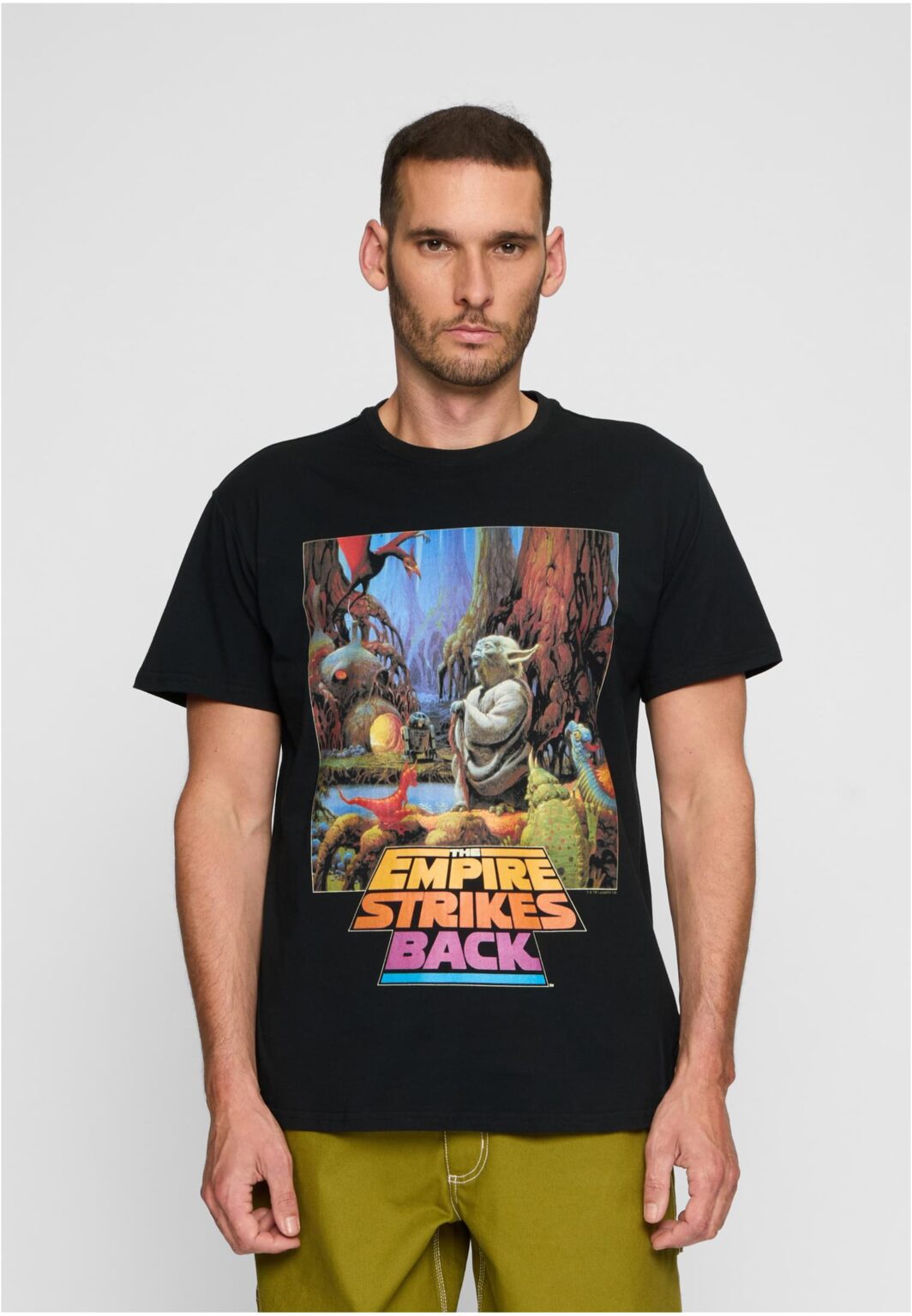 Black Star Wars Yoda Poster T-Shirt