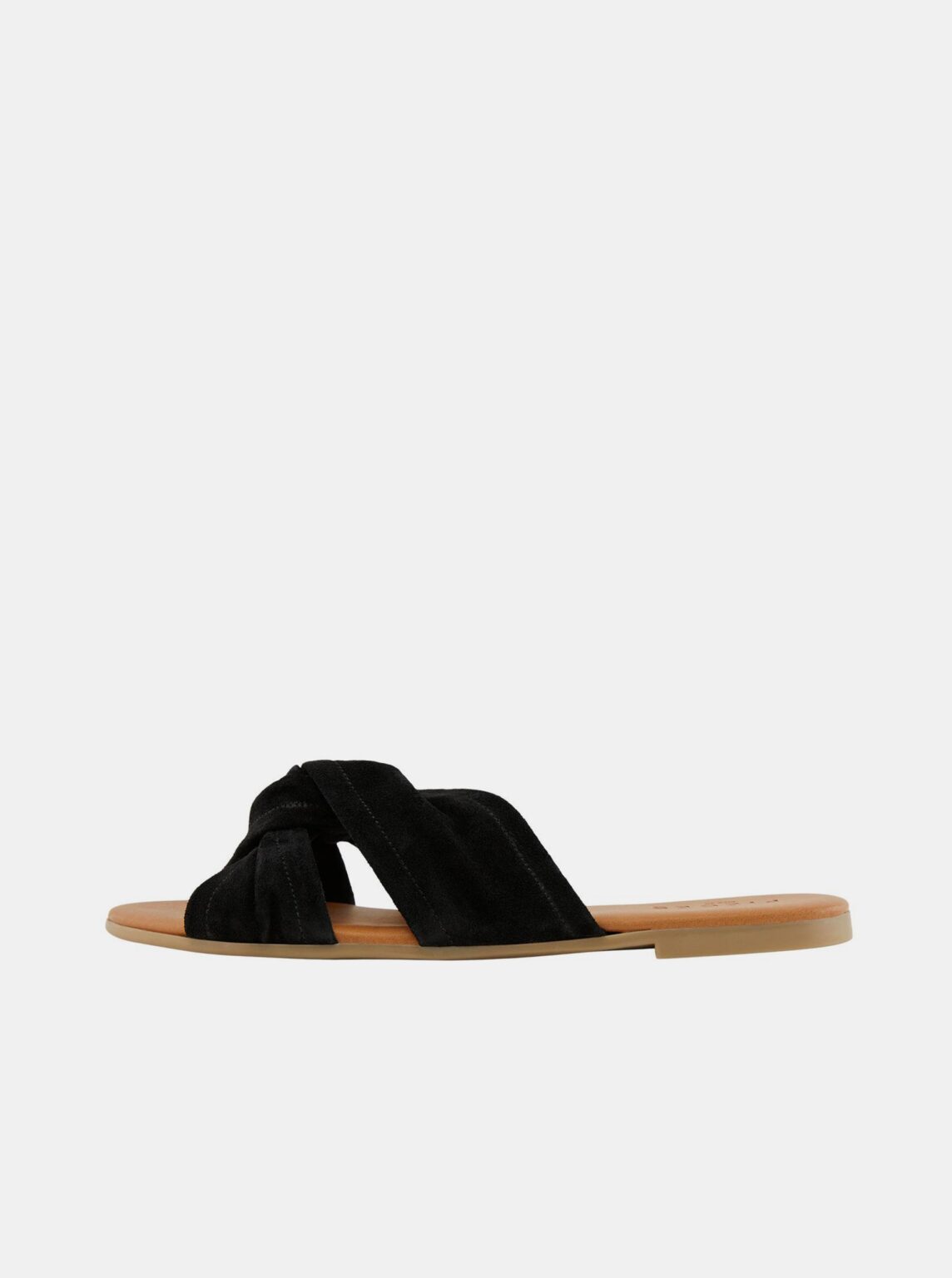 Black Suede Slippers Pieces Nellie - Women