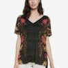 Black T-shirt Desigual TS Praga - Women
