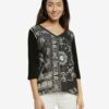 Black T-shirt Desigual TS Varsovia - Women's