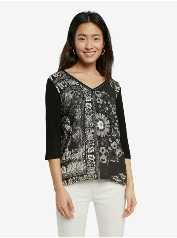 Black T-shirt Desigual TS Varsovia - Women's