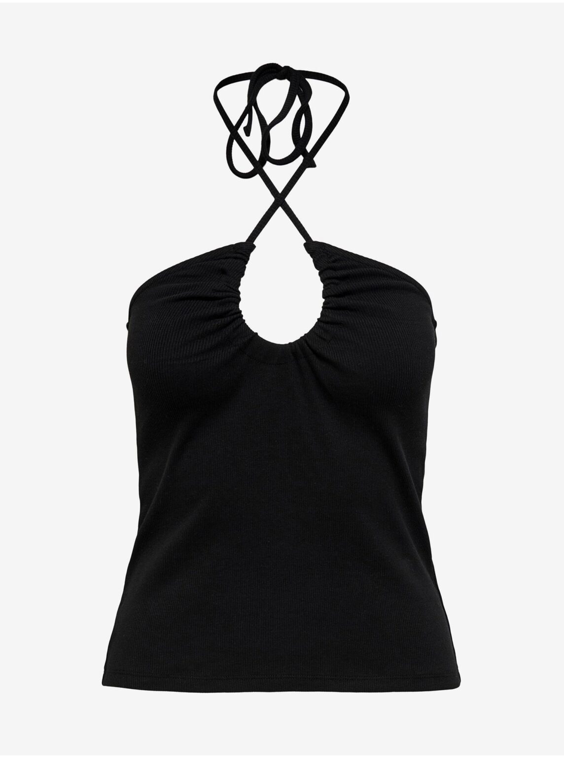 Black Tank Top with Exposed Shoulders ONLY Nessa - Women
