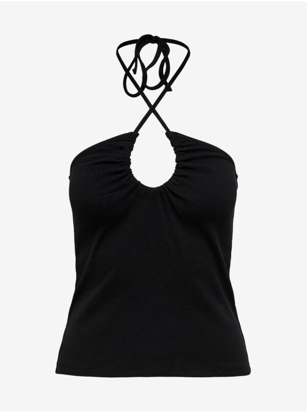 Black Tank Top with Exposed Shoulders ONLY Nessa - Women