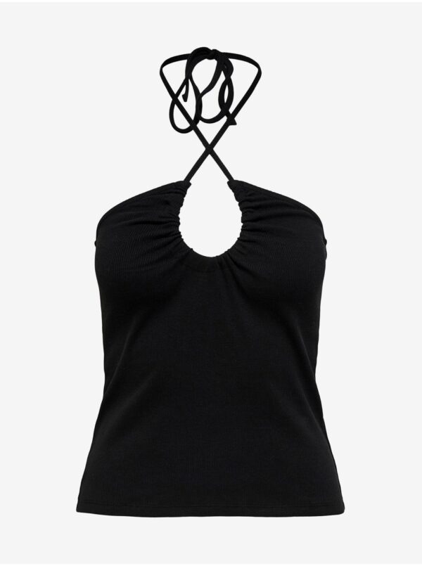 Black Tank Top with Exposed Shoulders ONLY Nessa - Women