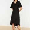 Black Trendyol Wrap Dress - Women
