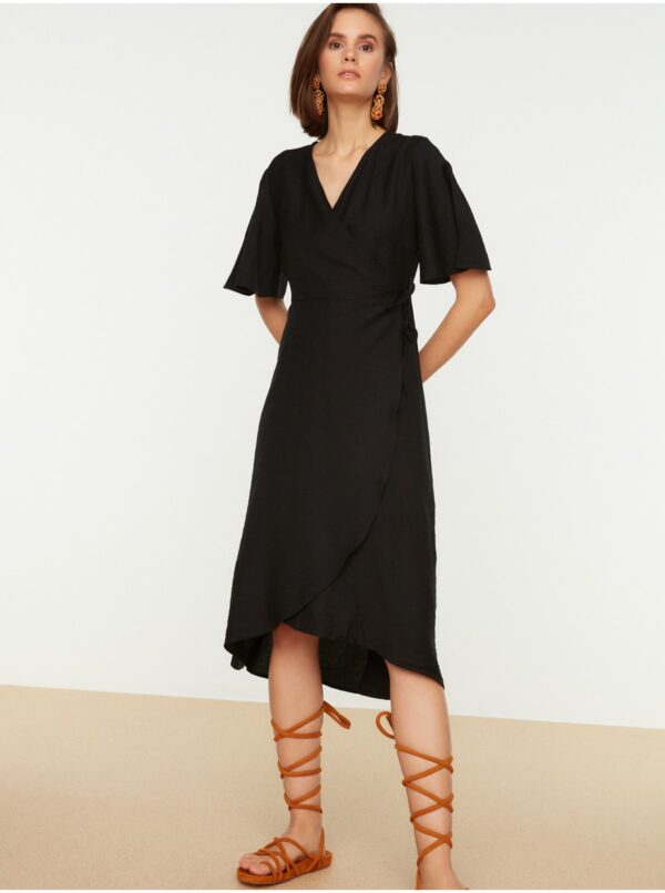 Black Trendyol Wrap Dress - Women