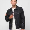 Black Unisex Denim Jacket VANS Hellfire Club - Men