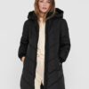 Black Winter Quilted Coat JDY - Women