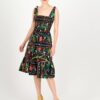 Black Women Floral Dress Blutsgeschwister Seaside Picknick Love - Women